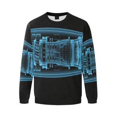 HOODIE - 55 Men's Oversized Fleece Crew Sweatshirt e-joyer